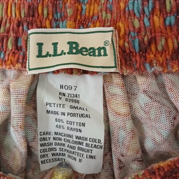 UEC LL Bean Vintage Midi Floral Jersey Skirt with pockets sz Small/petite - Picture 5 of 5